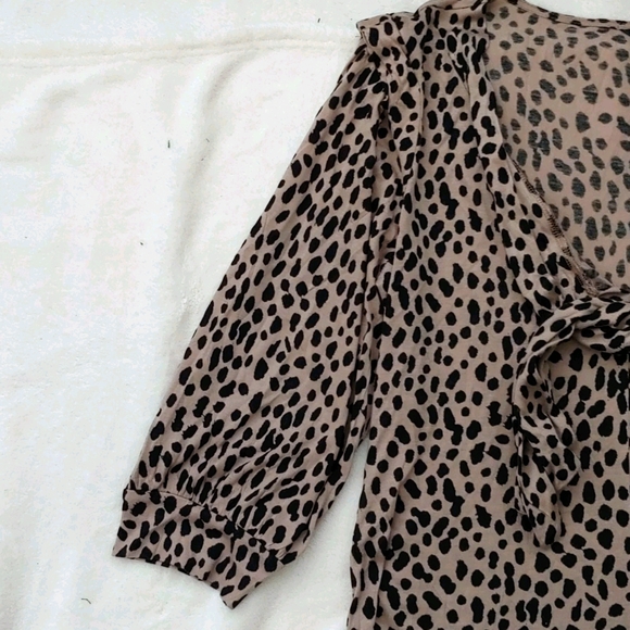 SALE 2 for $7: Banana Republic Cheetah Print Blouse, Small - Picture 3 of 10